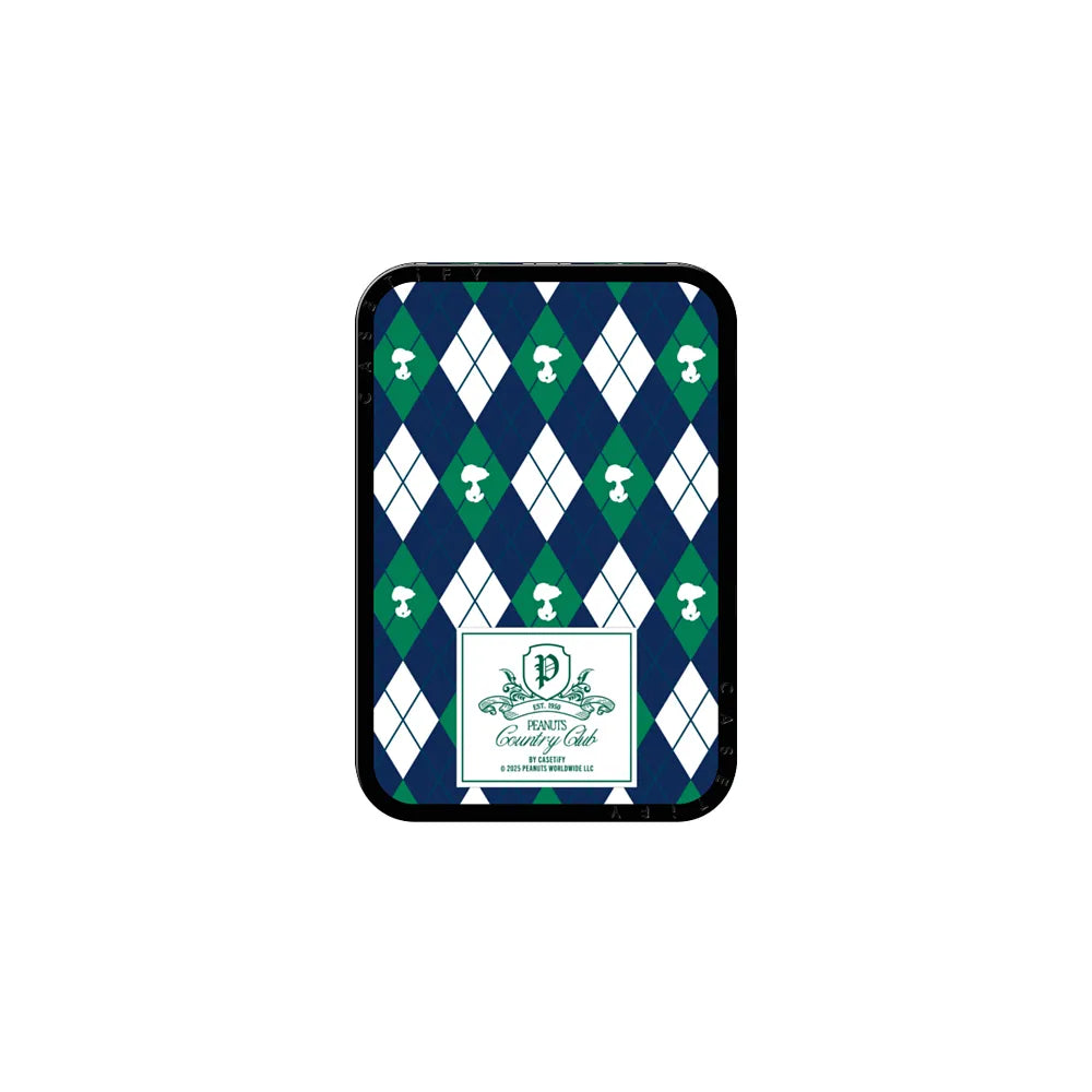 Peanuts Argyle Pattern Snappy Cardholder Stand