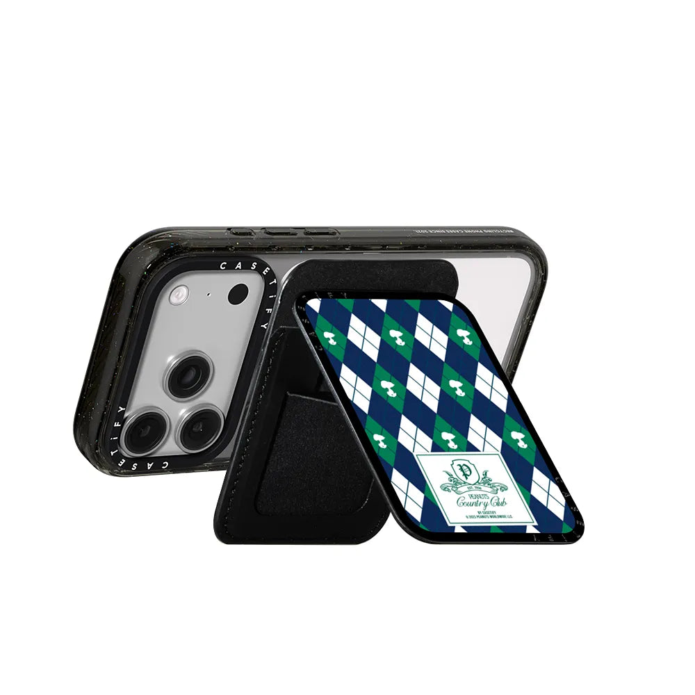 Peanuts Argyle Pattern Snappy Cardholder Stand