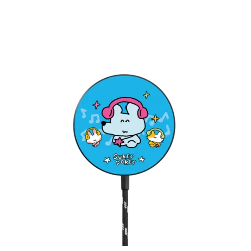 Sukeydokey Jisoon & Friends Magnetic Wireless Charger |   / PowerThru Magnetic Wireless Charger MagSafe Compatible / Black | Image 1