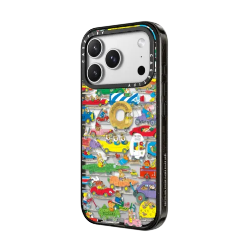 Things That Go Pattern Phone Case | iPhone 17 Pro Max / Impact Case MagSafe Compatible / Black | Image 2