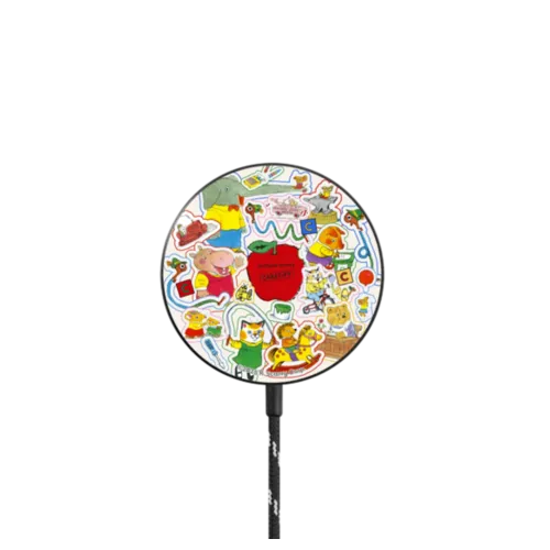 Richard Scarry Busy World Sticker Magnetic Wireless Charger |   / PowerThru Magnetic Wireless Charger MagSafe Compatible / Black | Image 1