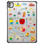 Richard Scarry Busy World Sticker Tablet Case | iPad Pro 11-inch (M4/M5) / iPad Impact Case / Black | Image 1