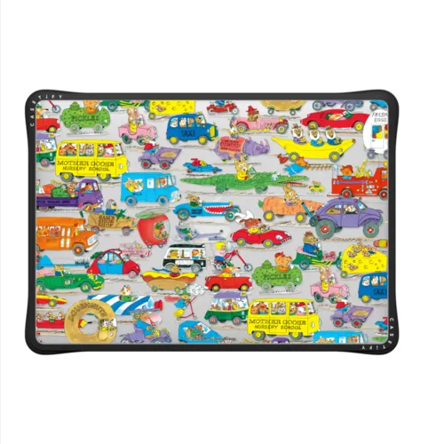 Things That Go Pattern Laptop Case | MacBook Air 13-inch (M1 / Intel) / MacBook Impact Case / Black | Image 2