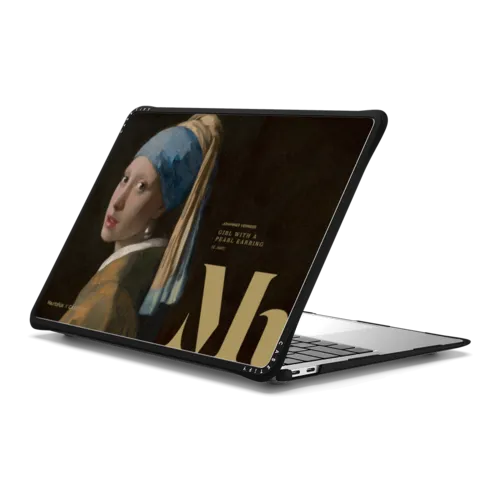 Girl with a Pearl Earring Laptop Case | MacBook Air 13-inch (M1 / Intel) / MacBook Impact Case / Black | Image 1