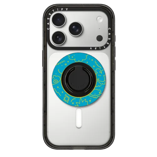 Sukeydokey Snappy Ring Holder - Blue | Snappy Ring Holder / Snappy Ring Holder MagSafe Compatible / Black | Image 1