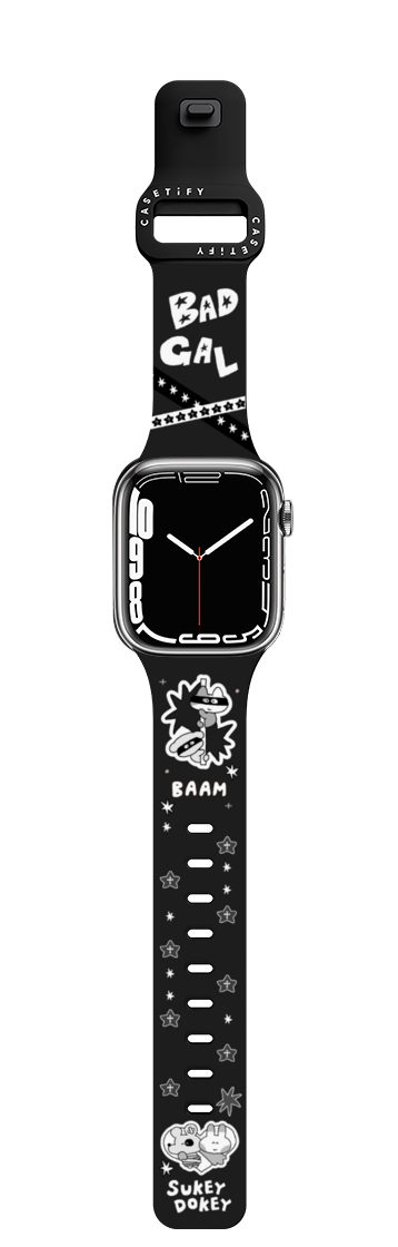 Sukeydokey BAD GAL Watch Band | Apple Watch Series 7-9 (45mm) / Impact Band / Black | Image 1
