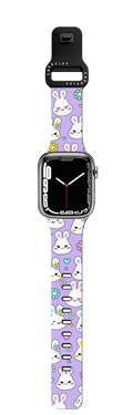 Bunny Floral | Apple Watch Series 7-9 (45mm) / Impact Band / Black | Image 1