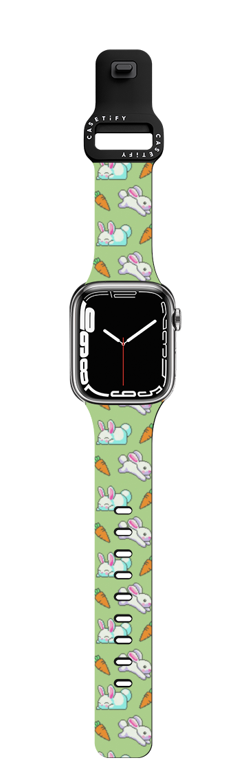 Bunny Carrot | Apple Watch Series 7-9 (45mm) / Impact Band / Black | Image 1