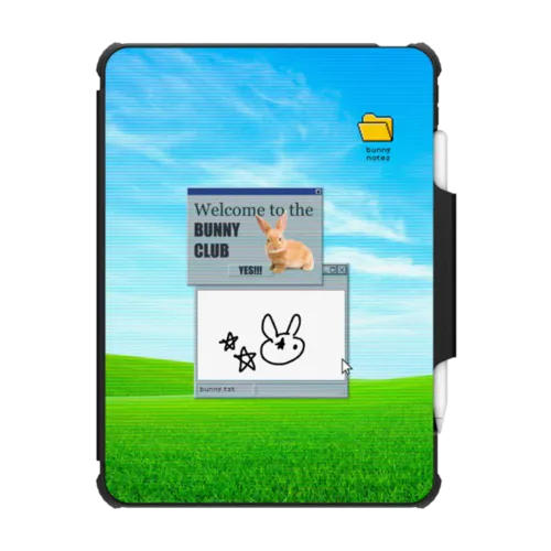 Bunny Talk | iPad Pro 12.9-inch (5th/6th gen) / iPad Impact Folio Case / Black | Image 1