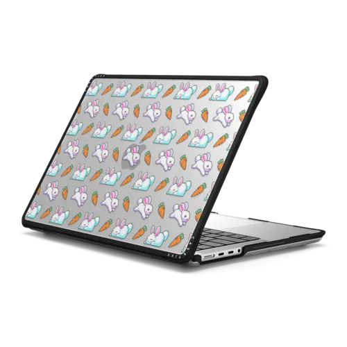 Bunny Carrot | MacBook Pro 14-inch (M1 - M5) / MacBook Impact Case / Black | Image 1