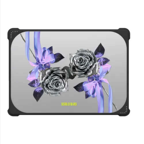 Chrome Rose Pattern | MacBook Pro 14-inch (M1 - M5) / MacBook Bounce Case / Black | Image 2