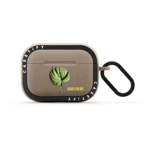 Pierced Anthurium | AirPods Pro 2 / Earbuds Bounce Case / Matte Taupe | Image 1