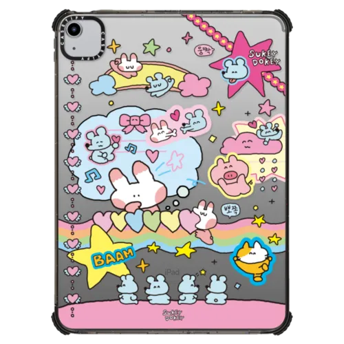Sukeydokey Deco sticker Ipad Case | iPad Air (4th/5th gen) / iPad Impact Case / Black | Image 1