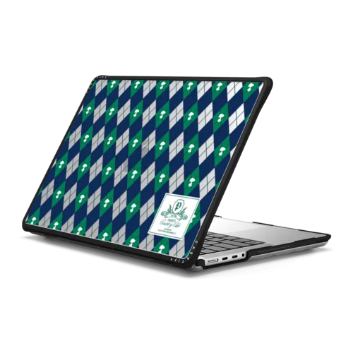 Peanuts Argyle Pattern Laptop Case | MacBook Pro 14-inch (M1 - M5) / MacBook Impact Case / Black | Image 1