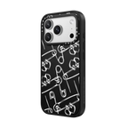 Safety Hearts | iPhone 17 Pro Max / Impact Case MagSafe Compatible / Matte Black | Image 2