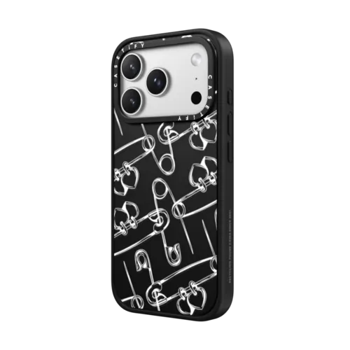 Safety Hearts | iPhone 17 Pro Max / Impact Case MagSafe Compatible / Matte Black | Image 2