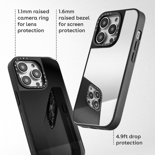 Let's Roller-Skate | iPhone 14 Plus / Mirror Case MagSafe Compatible / Purple Disco on Purple | Image 4
