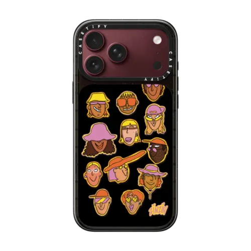 Les Visages Phone Case | iPhone 18 Pro Max / Impact Case MagSafe Compatible - Glossy / Glossy Black | Image 1