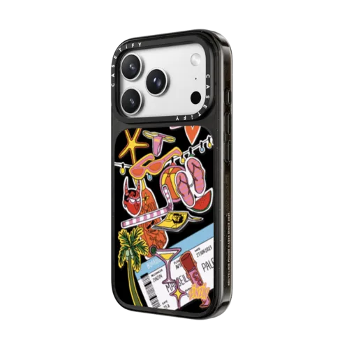 Souvenir Estivale Phone Case | iPhone 18 Pro Max / Impact Case MagSafe Compatible - Glossy / Glossy Black | Image 2