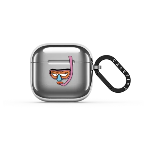 Masque et Tuba Earbuds Case | AirPods 4 & 5 / Earbuds Mirror Case / Silver | Image 1