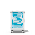 Custom Suitcase | 21" Carry-On Suitcase / Bounce Suitcase / Glossy Cloud White | Image 1