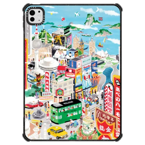 Around the World | iPad Pro 11-inch (M4/M5) / iPad Impact Case / Black | Image 1