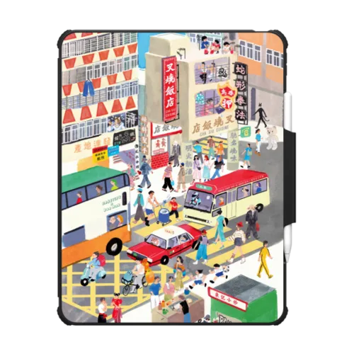 City in a Blink | iPad Pro 13-inch (M4/M5) / iPad Impact Folio Case / Black | Image 1
