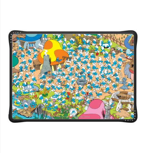 The Smurfs Garden Laptop Case | MacBook Pro 14-inch (M1 - M5) / MacBook Impact Case / Black | Image 2