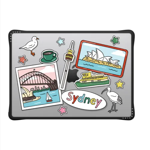 Sydney Stickers | MacBook Pro 14-inch (M1 - M5) / MacBook Impact Case / Black | Image 2