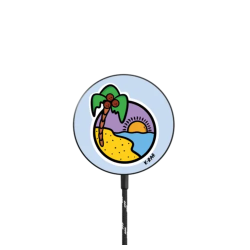 Tropical Escape |   / PowerThru Magnetic Wireless Charger MagSafe Compatible / Black | Image 1