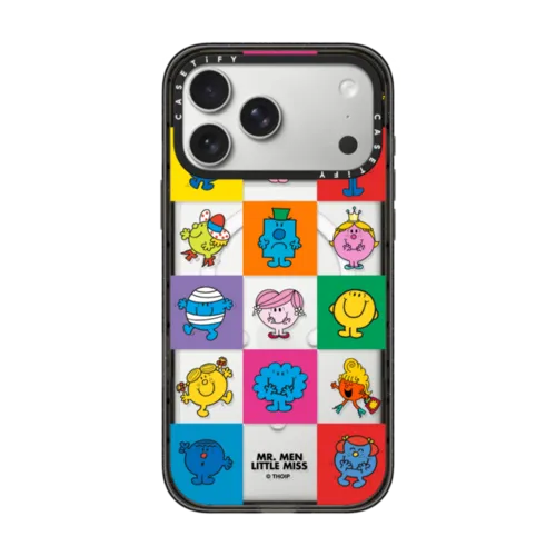 Mr. Men Little Miss Puzzle Case | iPhone 17 Pro Max / Impact Case MagSafe Compatible / Black | Image 1