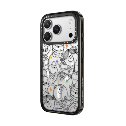 Mr. Men Little Miss Pattern Case | iPhone 17 Pro Max / Impact Case MagSafe Compatible / Black | Image 2