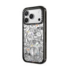 Mr. Men Little Miss Pattern Case | iPhone 17 Pro Max / Impact Case MagSafe Compatible / Black | Image 2