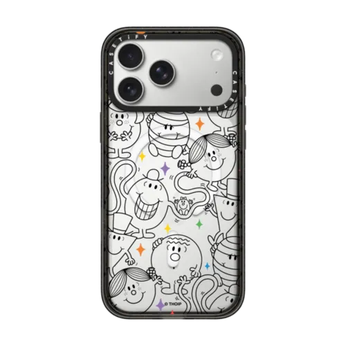 Mr. Men Little Miss Pattern Case | iPhone 17 Pro Max / Impact Case MagSafe Compatible / Black | Image 1