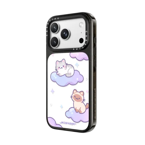 Cloud Kitties Phone Case | iPhone 18 Pro Max / Impact Case MagSafe Compatible - Glossy / Glossy Black | Image 2