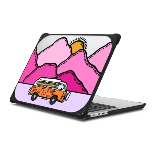 Happy Camper | MacBook Pro 14-inch (M1 - M5) / MacBook Bounce Case / Black | Image 1