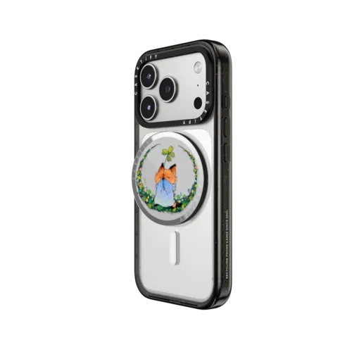 Four-leaf Clover Snappy Grip Stand | Snappy Grip Stand / Snappy Mirror Grip Stand MagSafe Compatible / Silver | Image 2