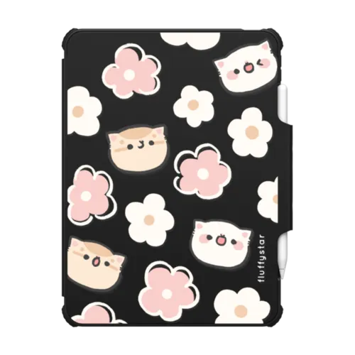 My Blooming Love | iPad Air 11-inch (M2 - M4) / iPad Impact Folio Case / Black | Image 1