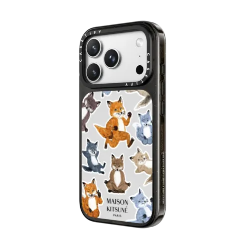 Maison Kitsune Fox Medley Case | iPhone 18 Pro Max / Impact Case MagSafe Compatible - Glossy / Glossy Black | Image 2