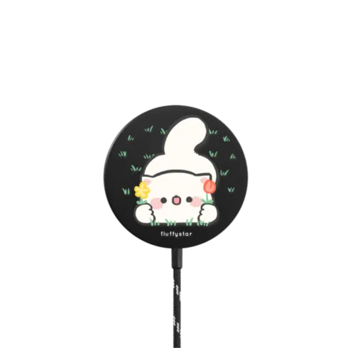 You Are My Flower Nini |   / PowerThru Magnetic Wireless Charger MagSafe Compatible / Black | Image 1