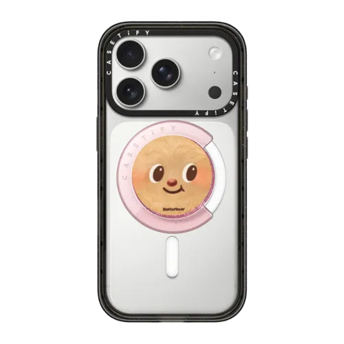 Butterbear Big Face Snappy Grip Holder | Snappy Grip Holder / Snappy Grip Holder MagSafe Compatible / Pink | Image 1