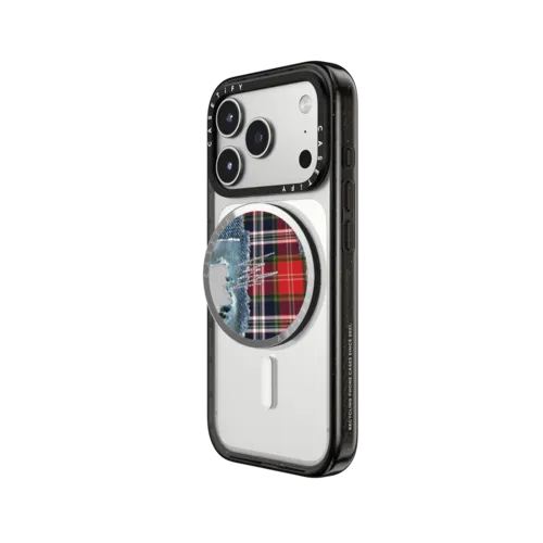 Plaid Disorder Snappy Grip Stand | Snappy Grip Stand / Snappy Mirror Grip Stand MagSafe Compatible / Silver | Image 2