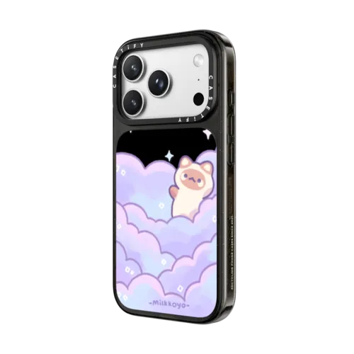 Fluffy Clouds Phone Case | iPhone 18 Pro Max / Impact Case MagSafe Compatible - Glossy / Glossy Black | Image 2
