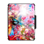 Butterfly Pink Tablet Cases | iPad Air 11-inch (M2 - M4) / iPad Impact Folio Case / Black | Image 1