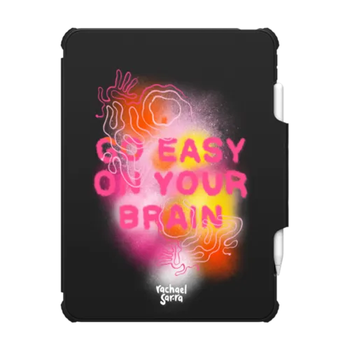 Go Easy on Your Brain | iPad Air 11-inch (M2 - M4) / iPad Impact Folio Case / Black | Image 1