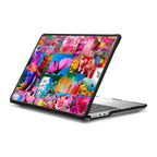 Flower Collage Laptop Case | MacBook Pro 14-inch (M1 - M5) / MacBook Impact Case / Black | Image 1