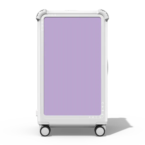 Custom Suitcase | 29" Check-In Trunk Suitcase / Bounce Suitcase / Glossy Cloud White | Image 1