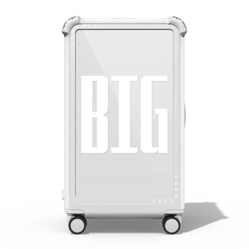 Custom Suitcase | 29" Check-In Trunk Suitcase / Bounce Suitcase / Glossy Cloud White | Image 1