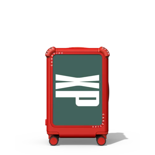 Custom Suitcase | 21" Carry-On Suitcase / Bounce Suitcase / Cherry Red | Image 1
