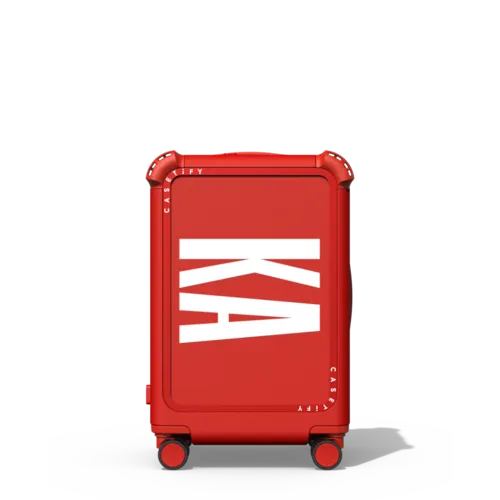 Custom Suitcase | 21" Carry-On Suitcase / Bounce Suitcase / Cherry Red | Image 1